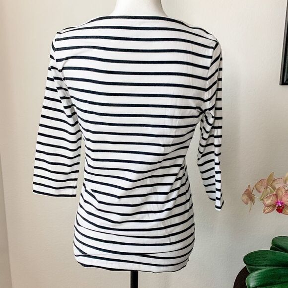 🍋 Merona 3/4 Sleeve Striped Top - Picture 4 of 8